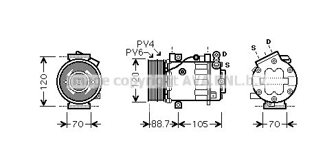 AVA QUALITY COOLING Компрессор, кондиционер FTK369